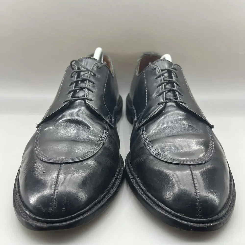 Allen Edmonds Walton Cap Split Toe Oxford Men Size 11.5 E Wide Black Lace Shoes